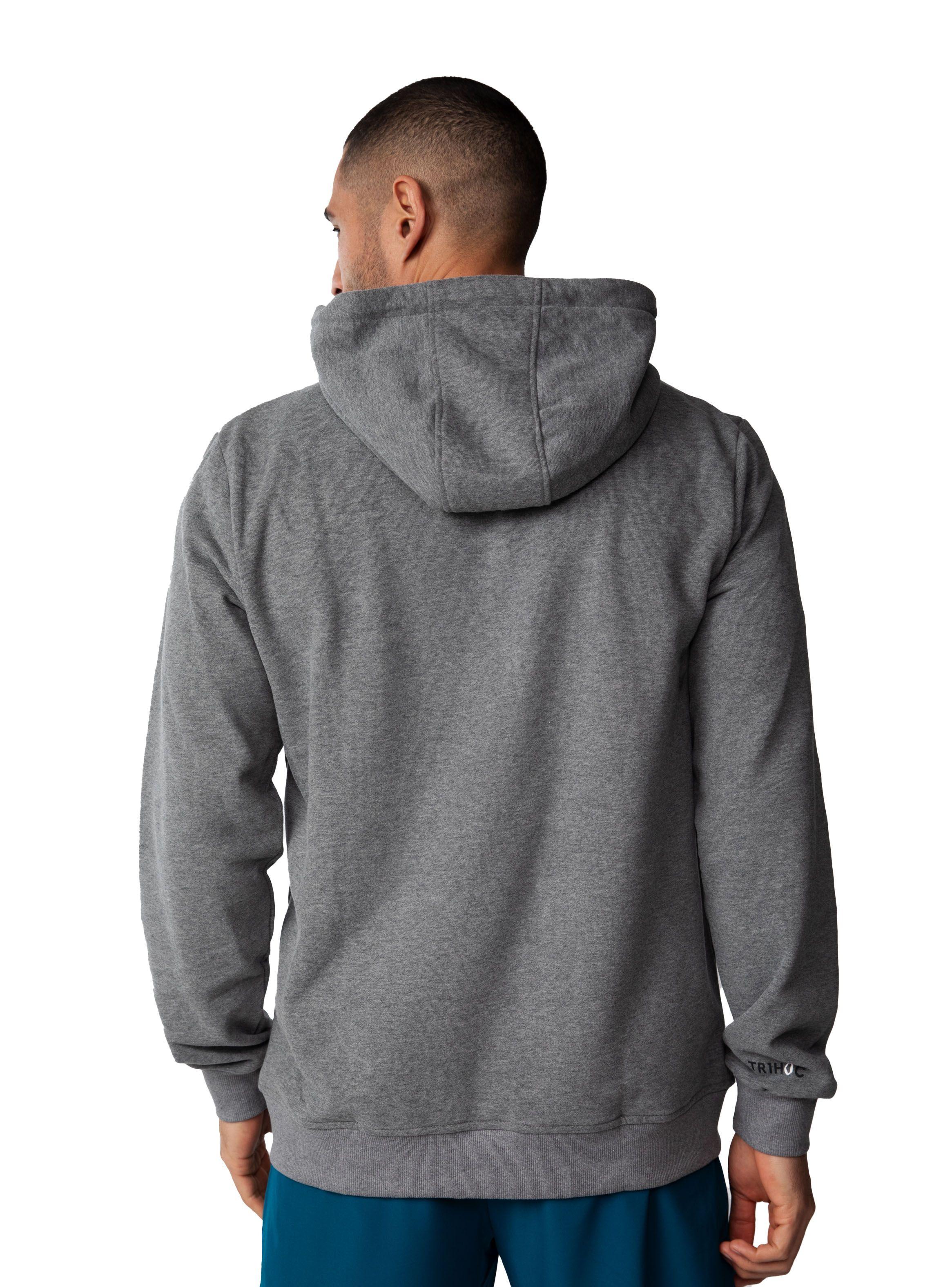 Polerón Hoodie con cierre y capucha hombre - Gris-3