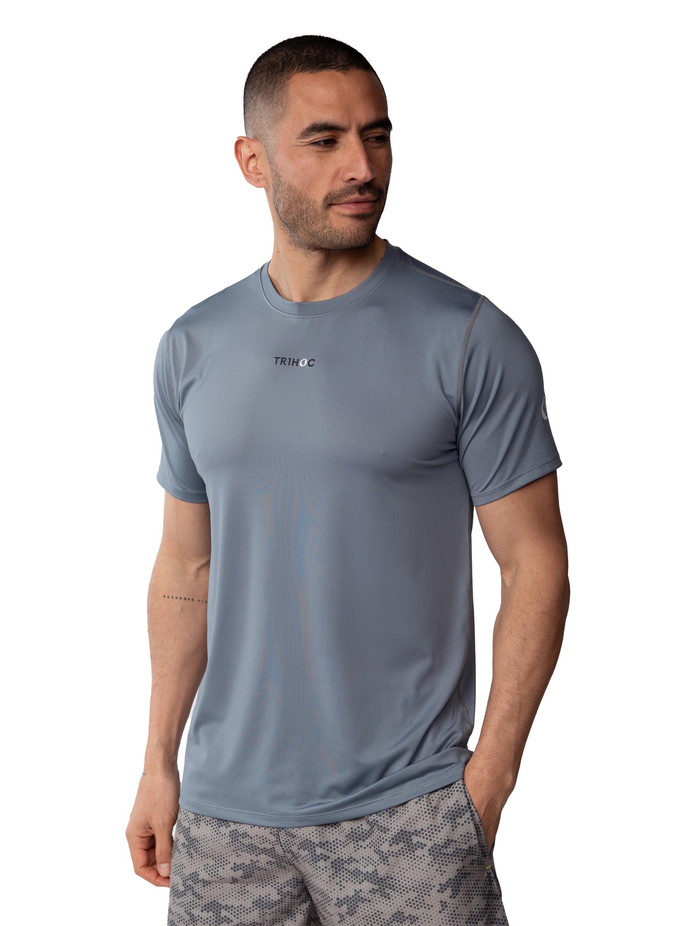 Polera básica cuello redondo Hombre - Gris-0