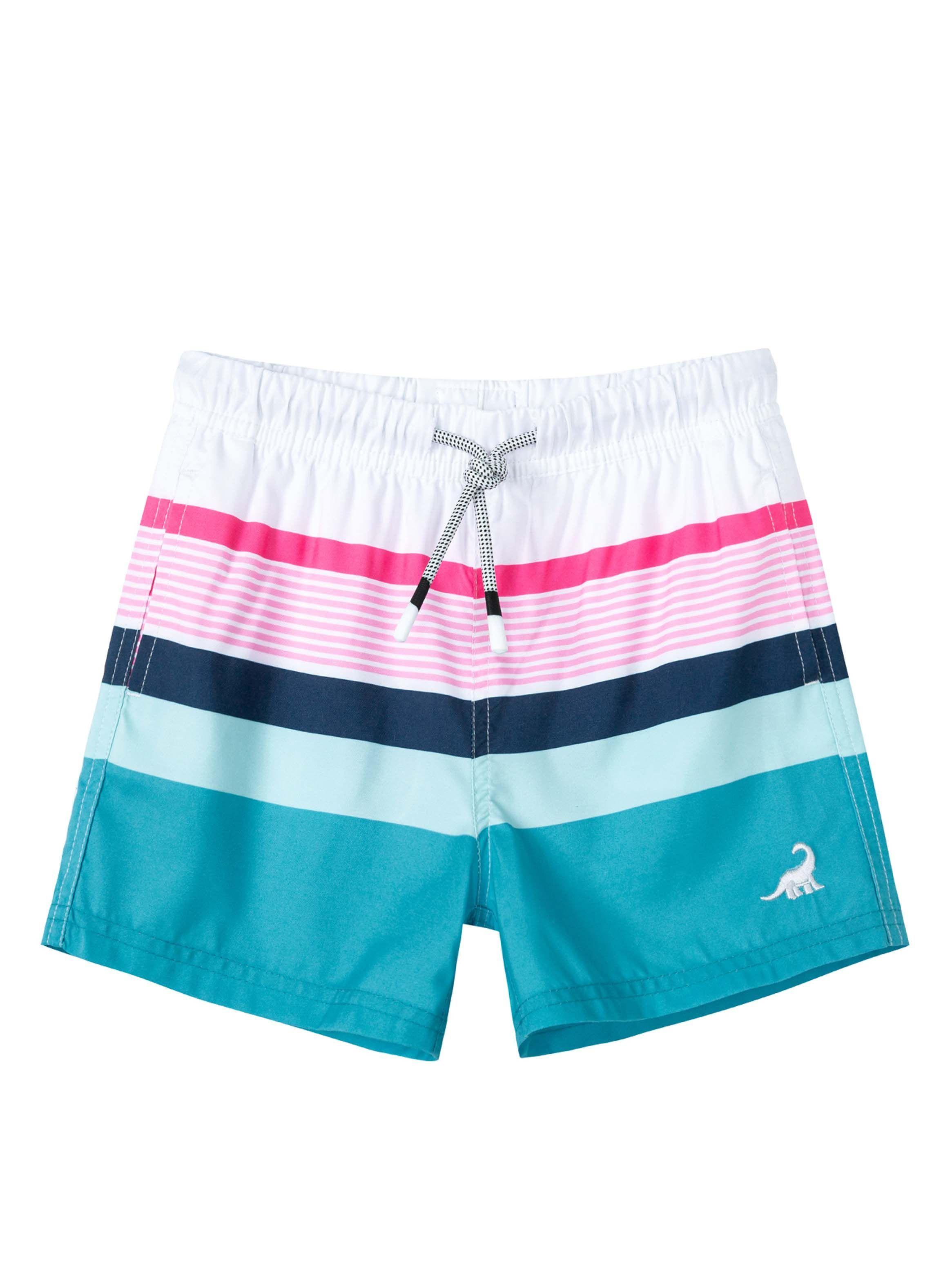 Traje de Baño Niño Lineas Blanco-0