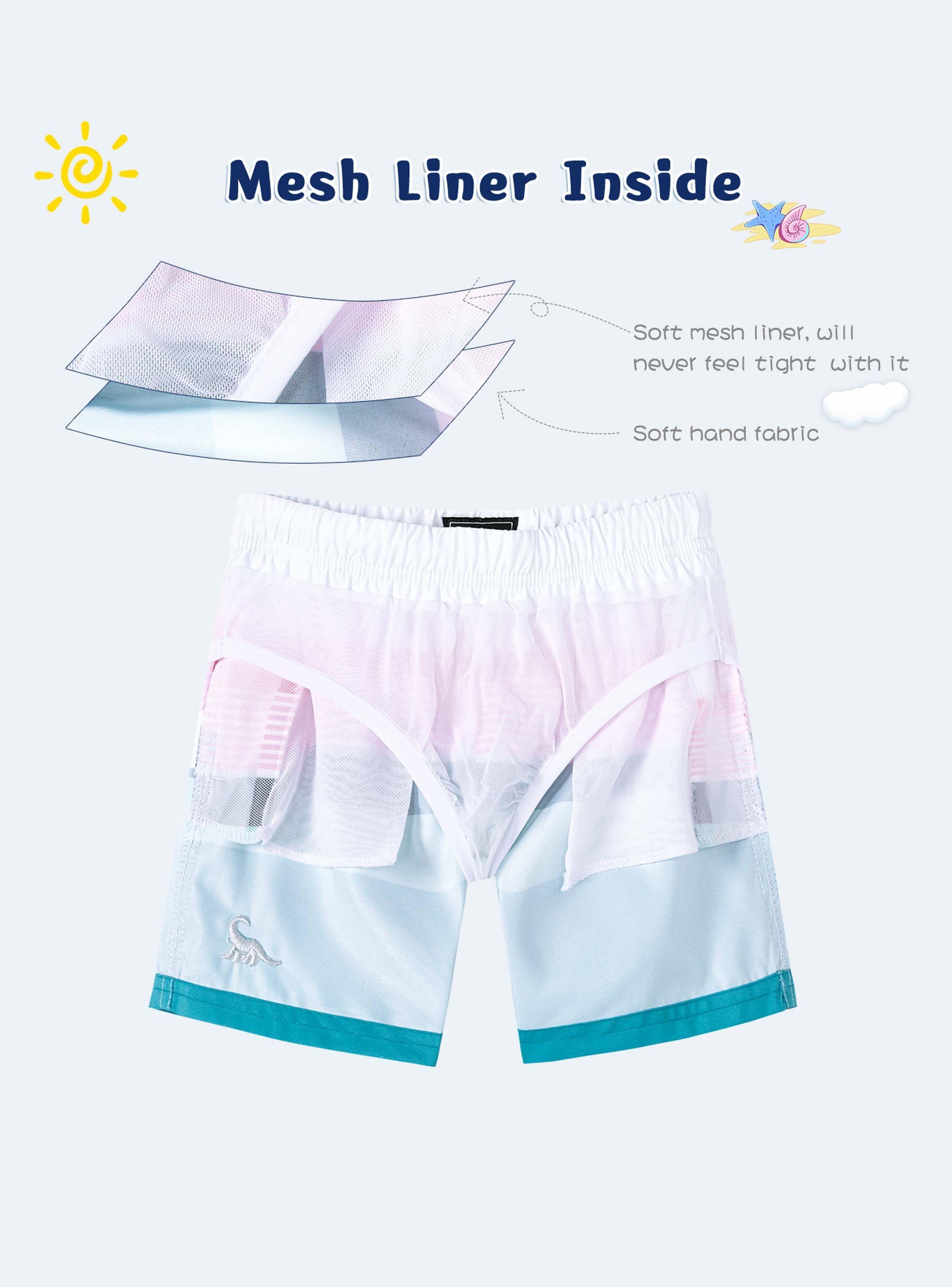 Traje de Baño Niño Lineas Blanco-2