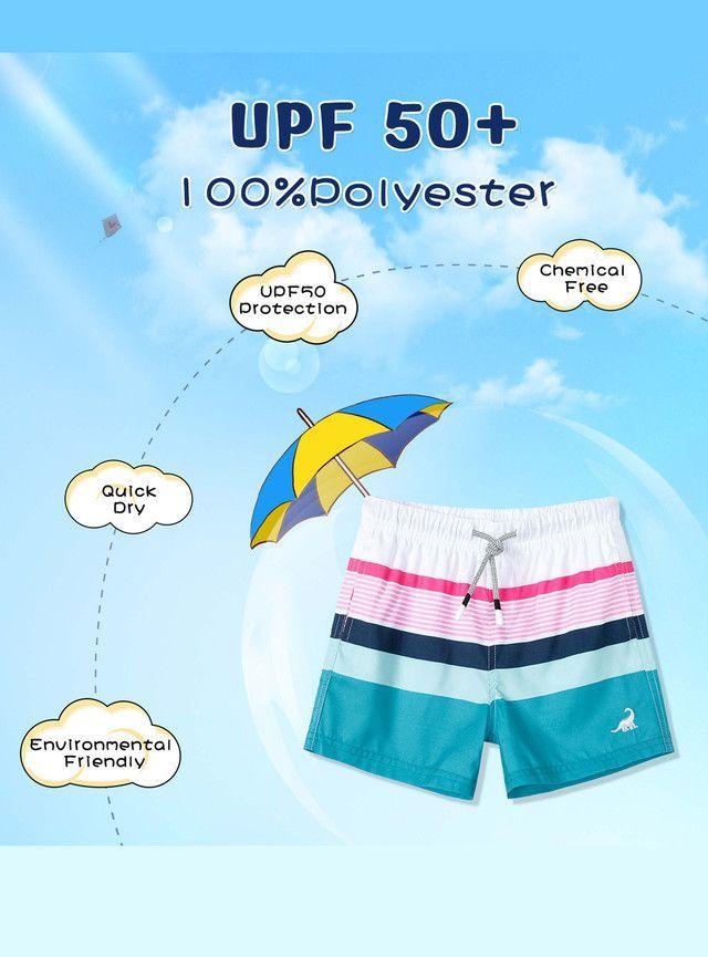 Traje de Baño Niño Lineas Blanco-3