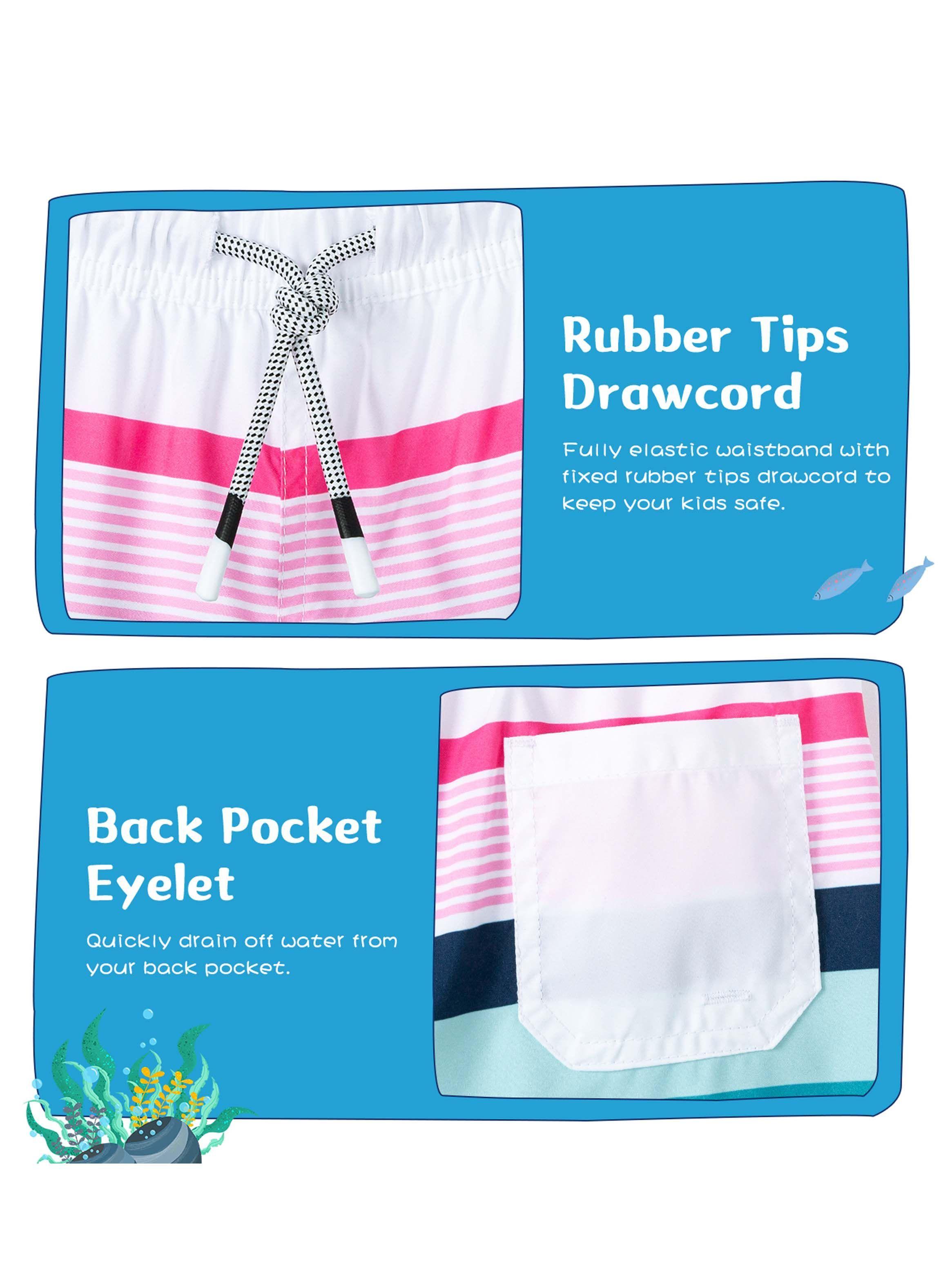 Traje de Baño Niño Lineas Blanco-4