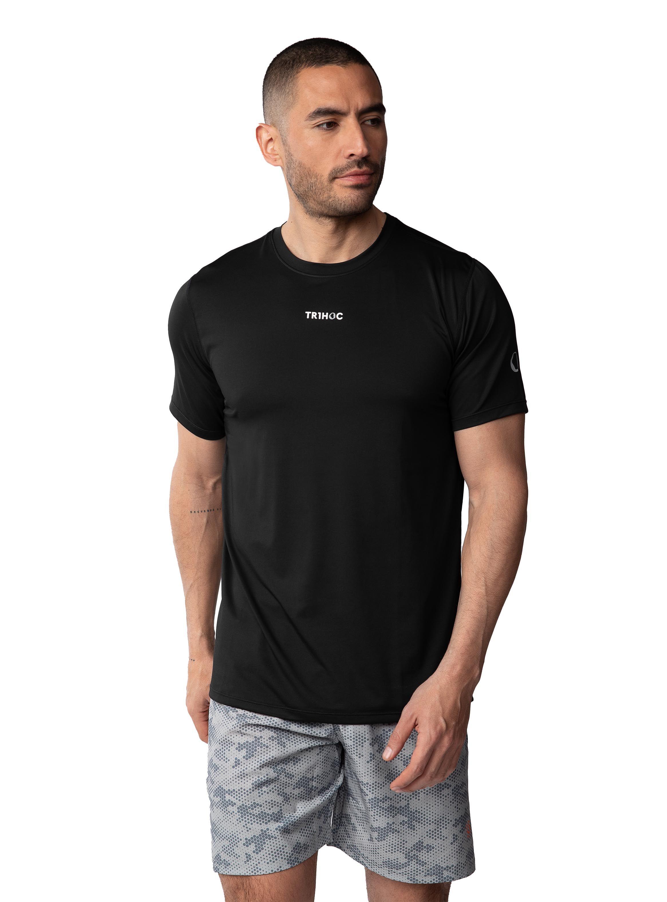 Polera básica cuello redondo Hombre - Negro-0