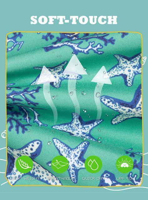 Traje de Baño Niño Green Stars-3