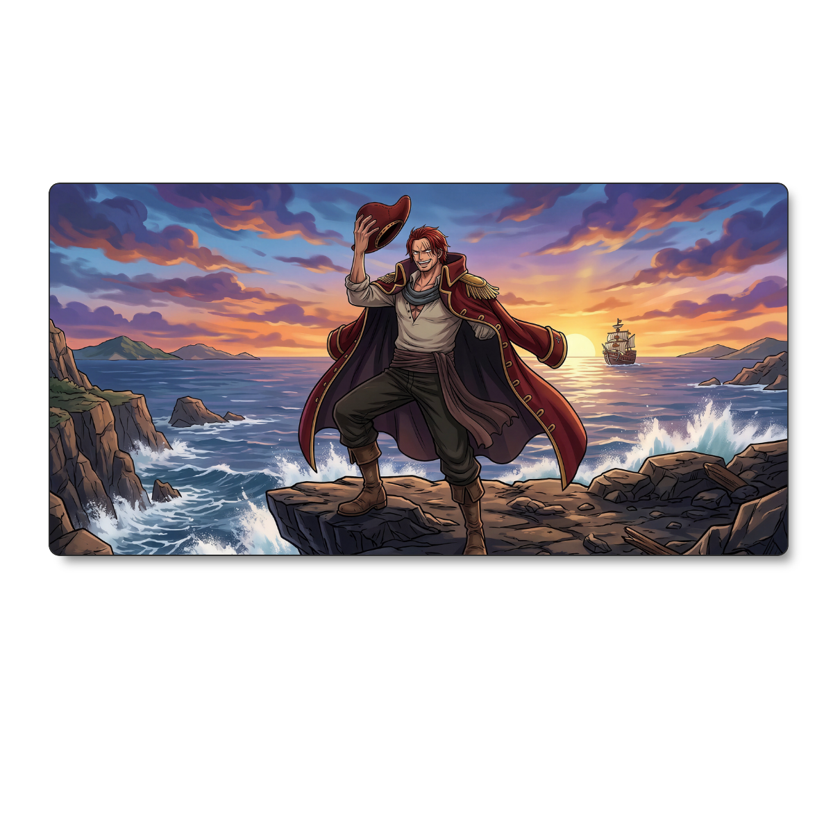 Mousepad One Piece 60x35 cm Shanks Waterproof-0