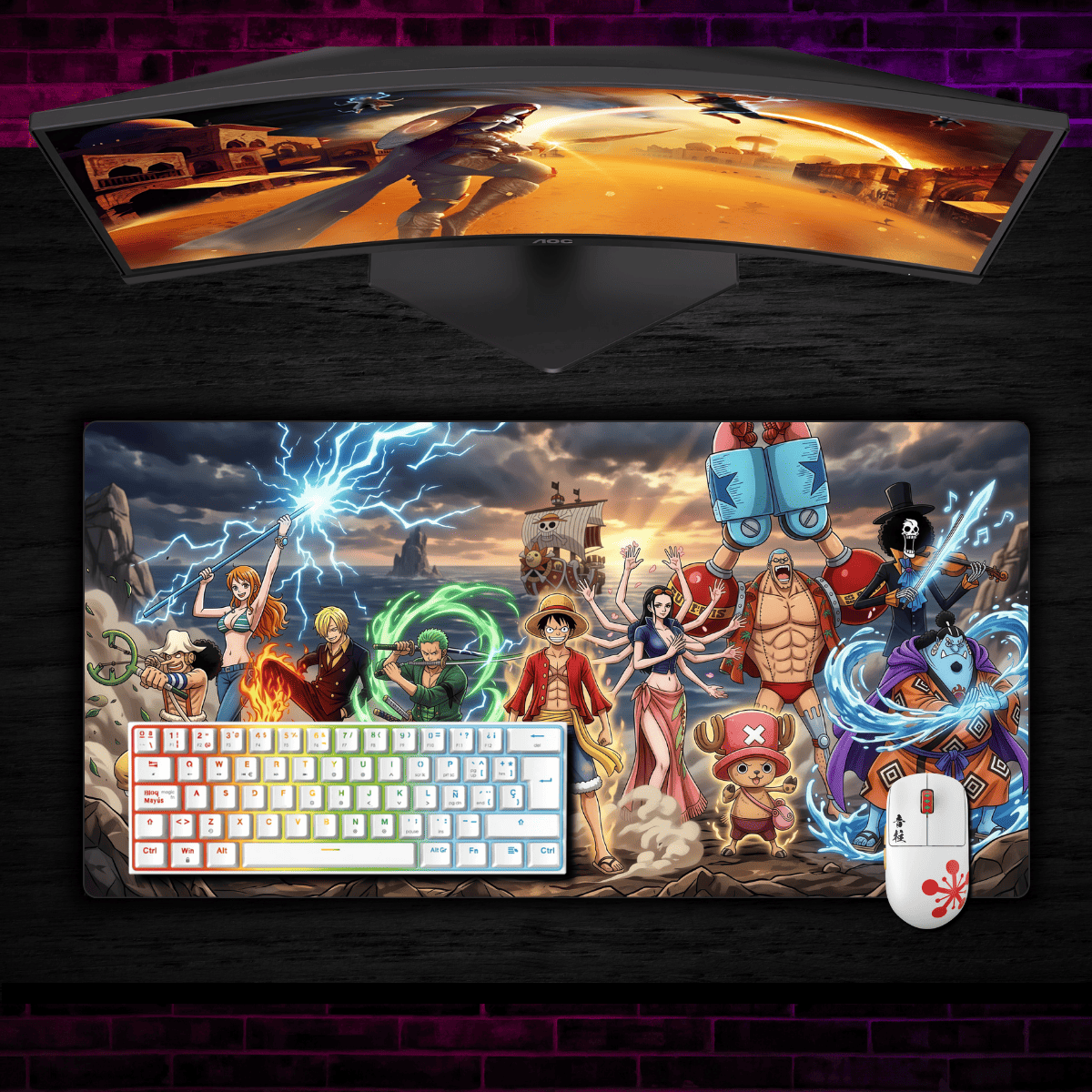 Mousepad One Piece 60x35 cm Mugiwaras Waterproof-1