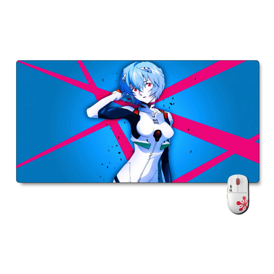 Mousepad Evangelion 90x40 cm Ayanami Rei Waterproof-0