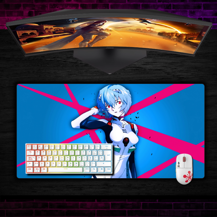Mousepad Evangelion 90x40 cm Ayanami Rei Waterproof-1