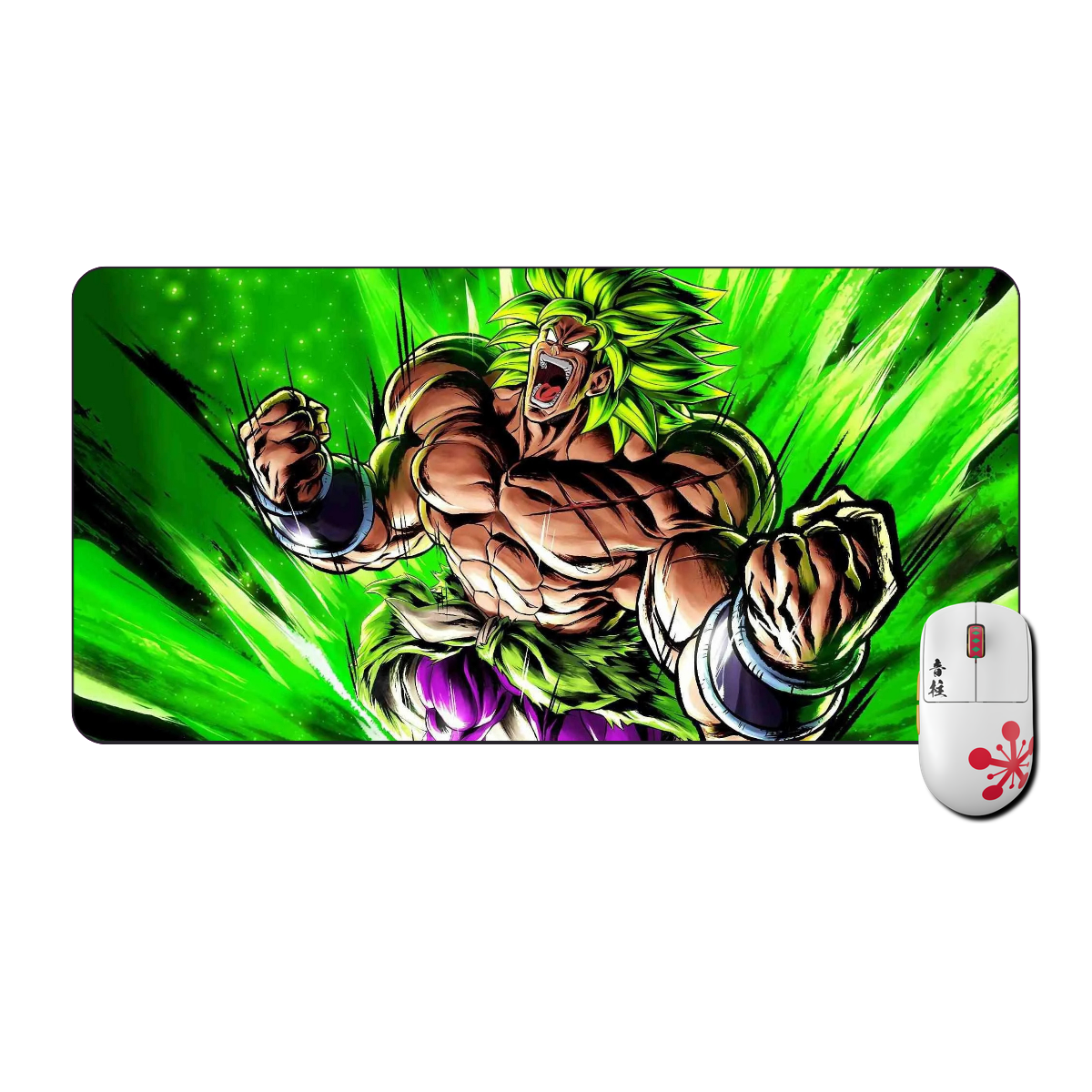 Mousepad Gamer Dragon Ball Broly Legendario Furia 80x40 cm Waterproof-0