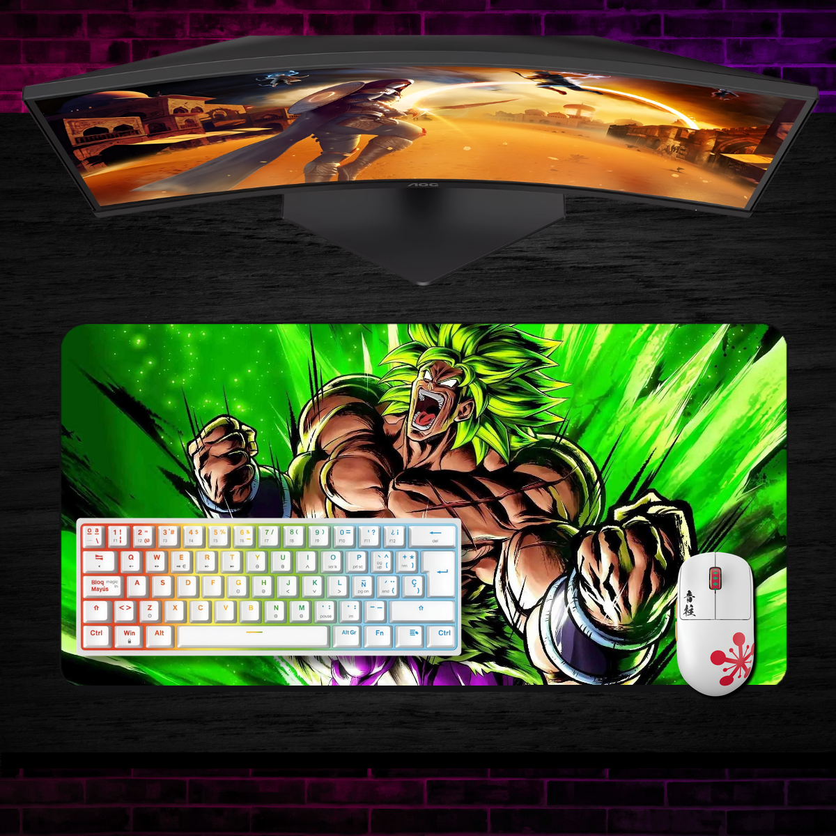 Mousepad Gamer Dragon Ball Broly Legendario Furia 80x40 cm Waterproof-1