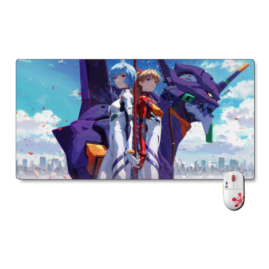 Mousepad Evangelion 90x40 cm Rei Asuka Waterproof-0
