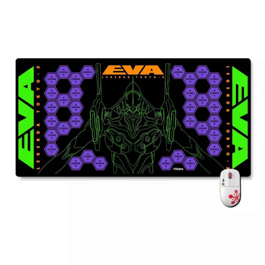 Mousepad Evangelion 60x35 cm Panel Eva-01 Waterproof-0