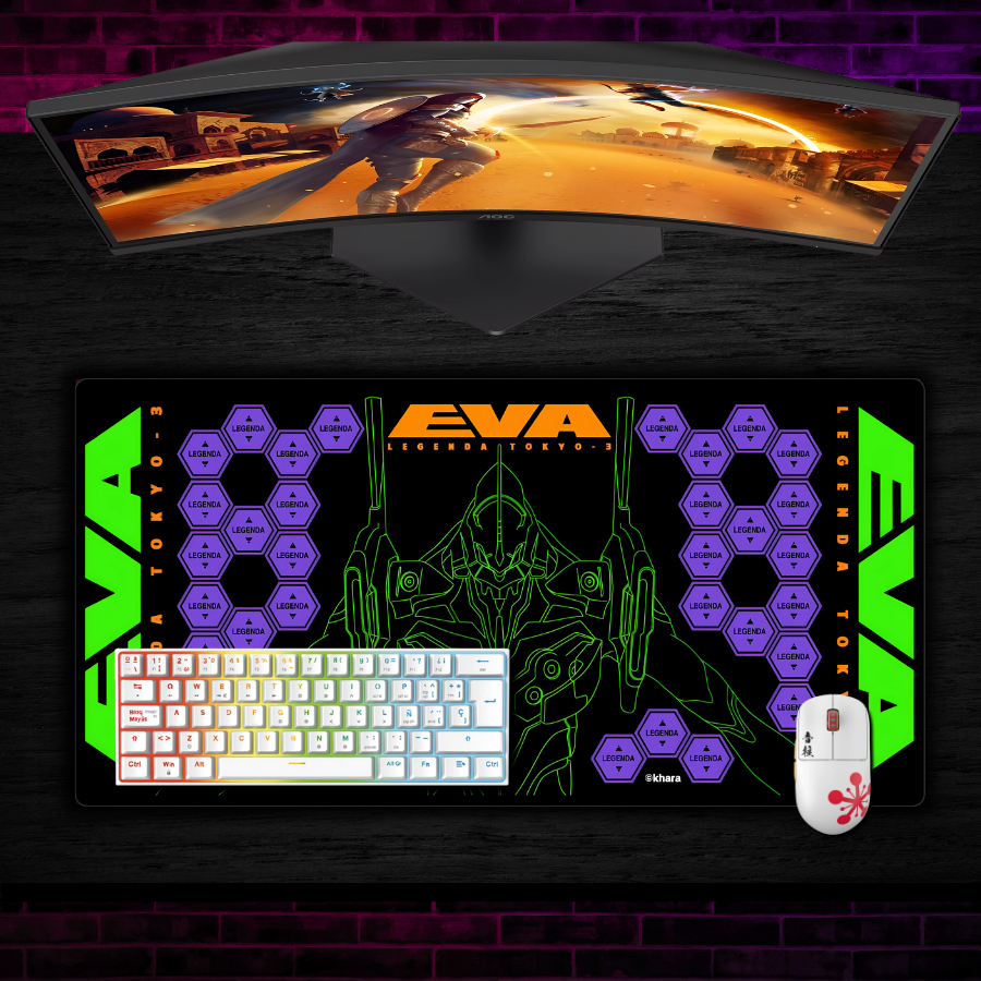 Mousepad Evangelion 60x35 cm Panel Eva-01 Waterproof-1