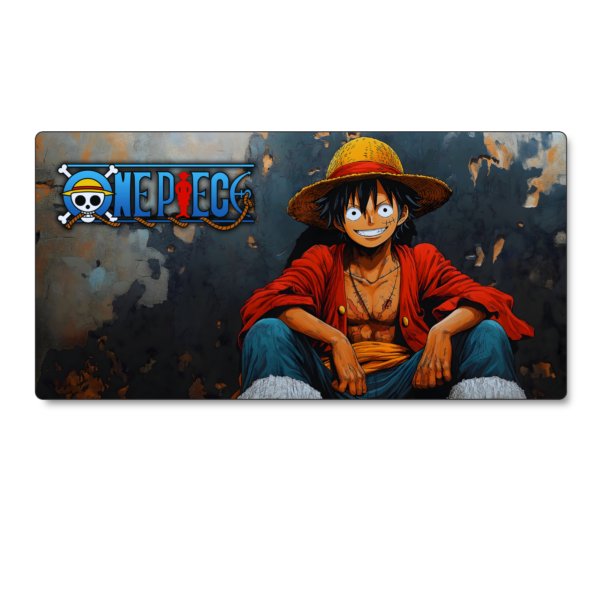 Mousepad One Piece 80x40 cm Luffy Wanted Waterproof-0