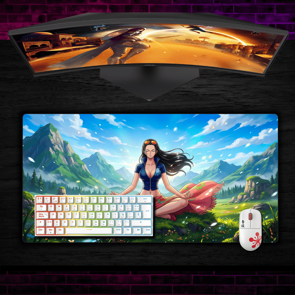 Mousepad One Piece 80x40 cm Boa Medita Waterproof-1