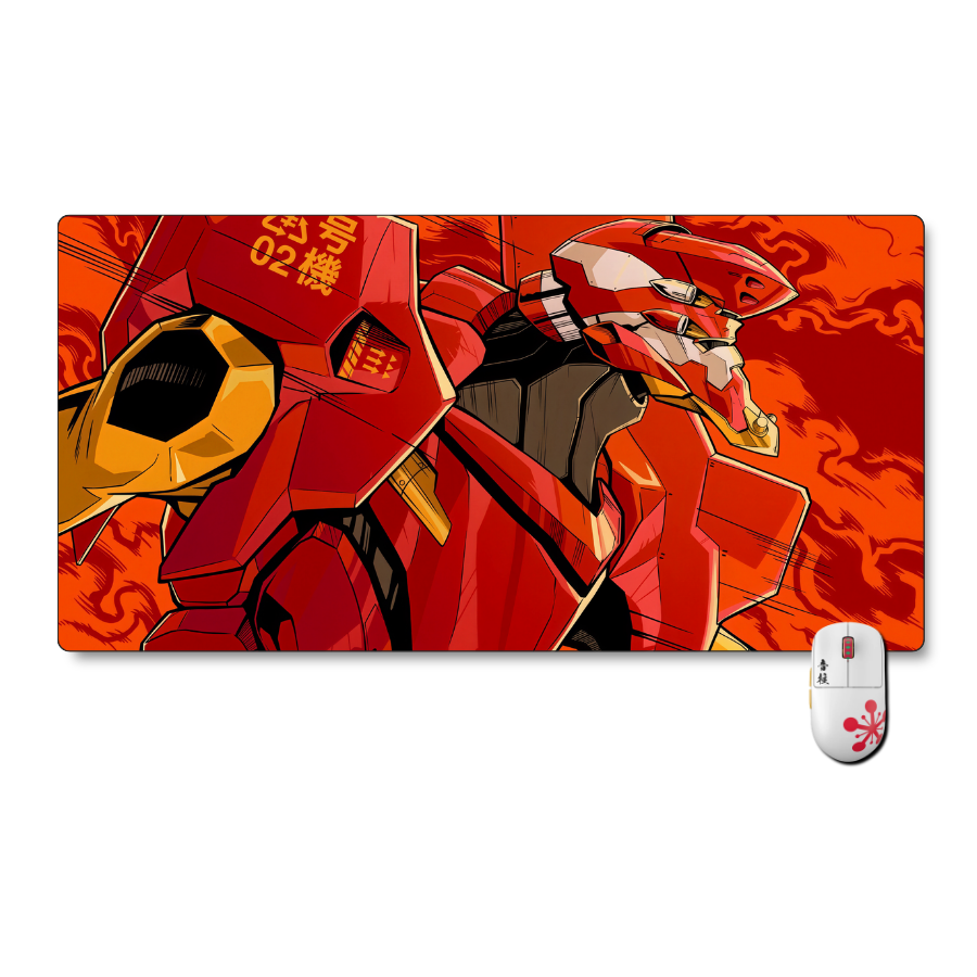 Mousepad Evangelion 80x40 cm Eva 02 Waterproof-0