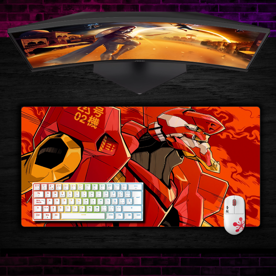 Mousepad Evangelion 80x40 cm Eva 02 Waterproof-1