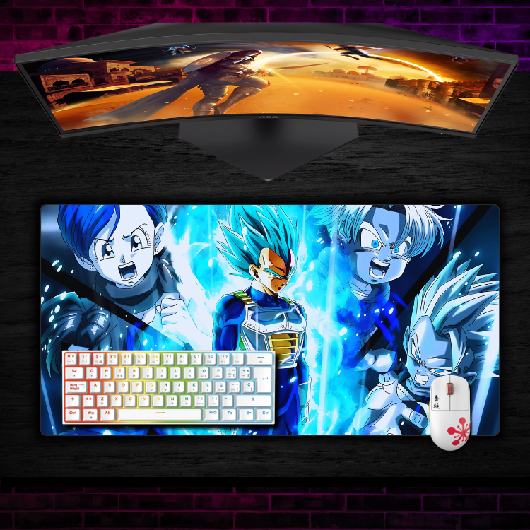 Mousepad Gamer Dragon Ball Vegeta Blue 80x40 cm Waterproof-1