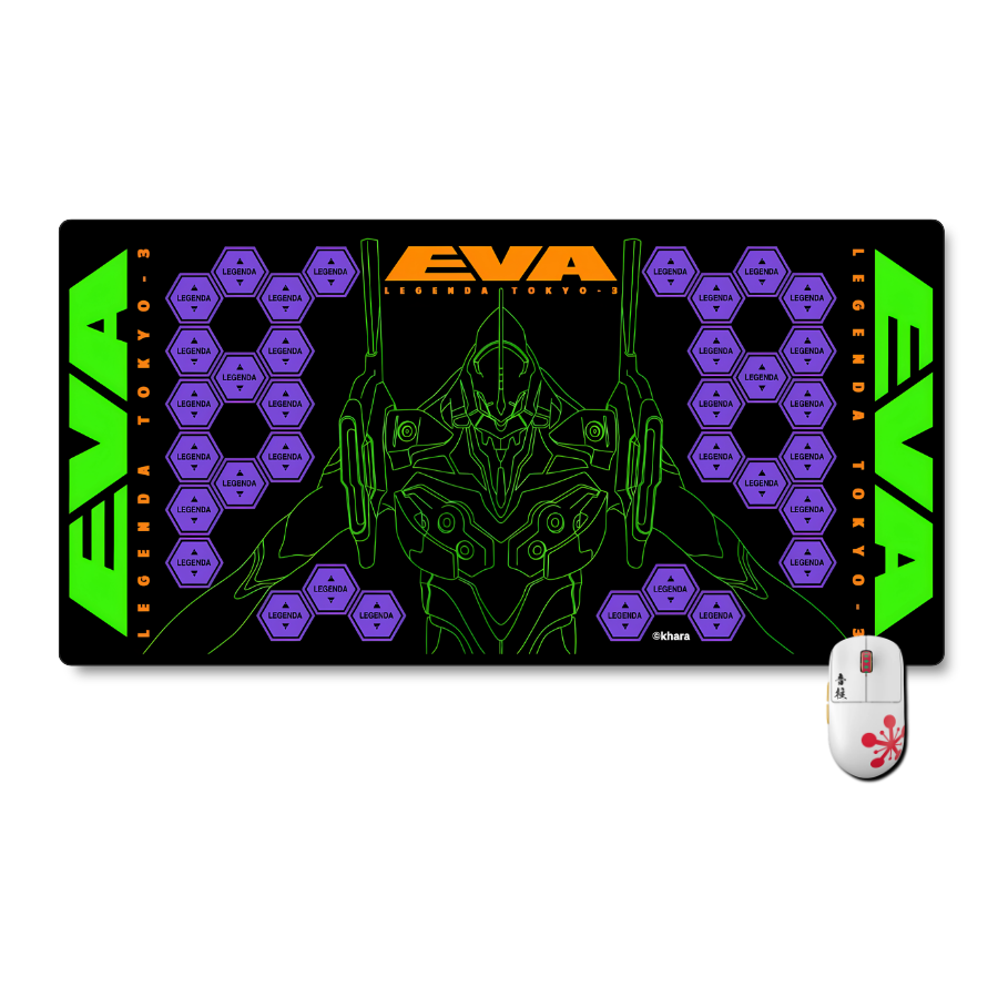 Mousepad Evangelion 90x40 cm Panel Eva 01 Waterproof-0