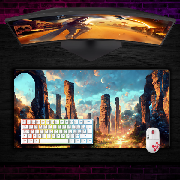Mousepad Arte Digital 80x40 cm Formaciones Rocosas Waterproof-1