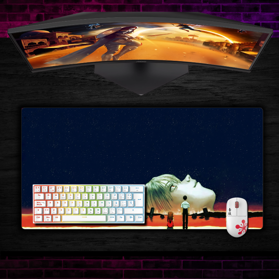 Mousepad Evangelion 80x40 cm the end of evangelion Waterproof-1