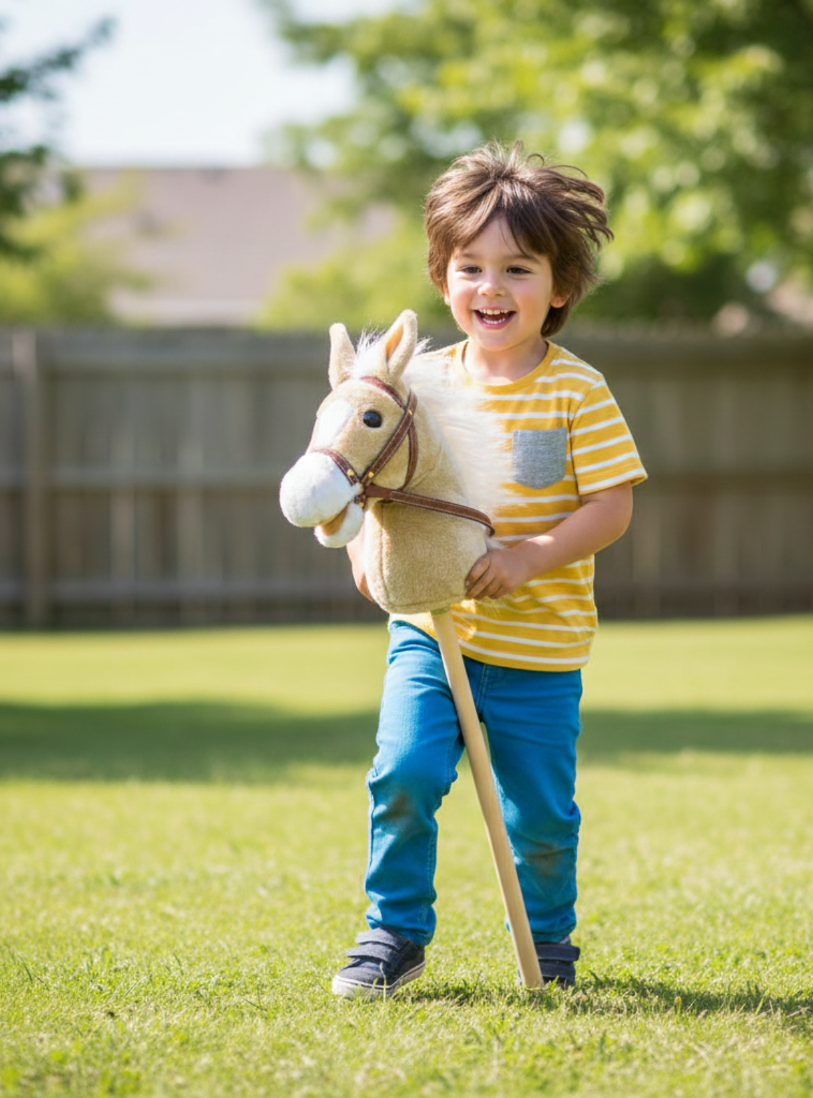 Caballo Bast n de Madera con M sica-2