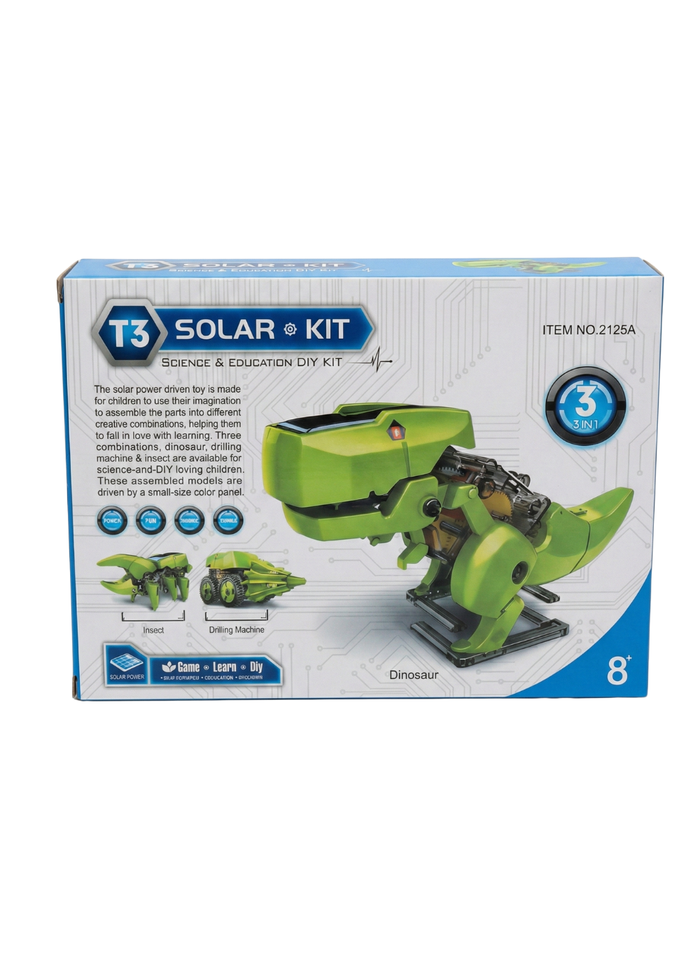 Robot Dinosaurio Solar 3 en 1-3
