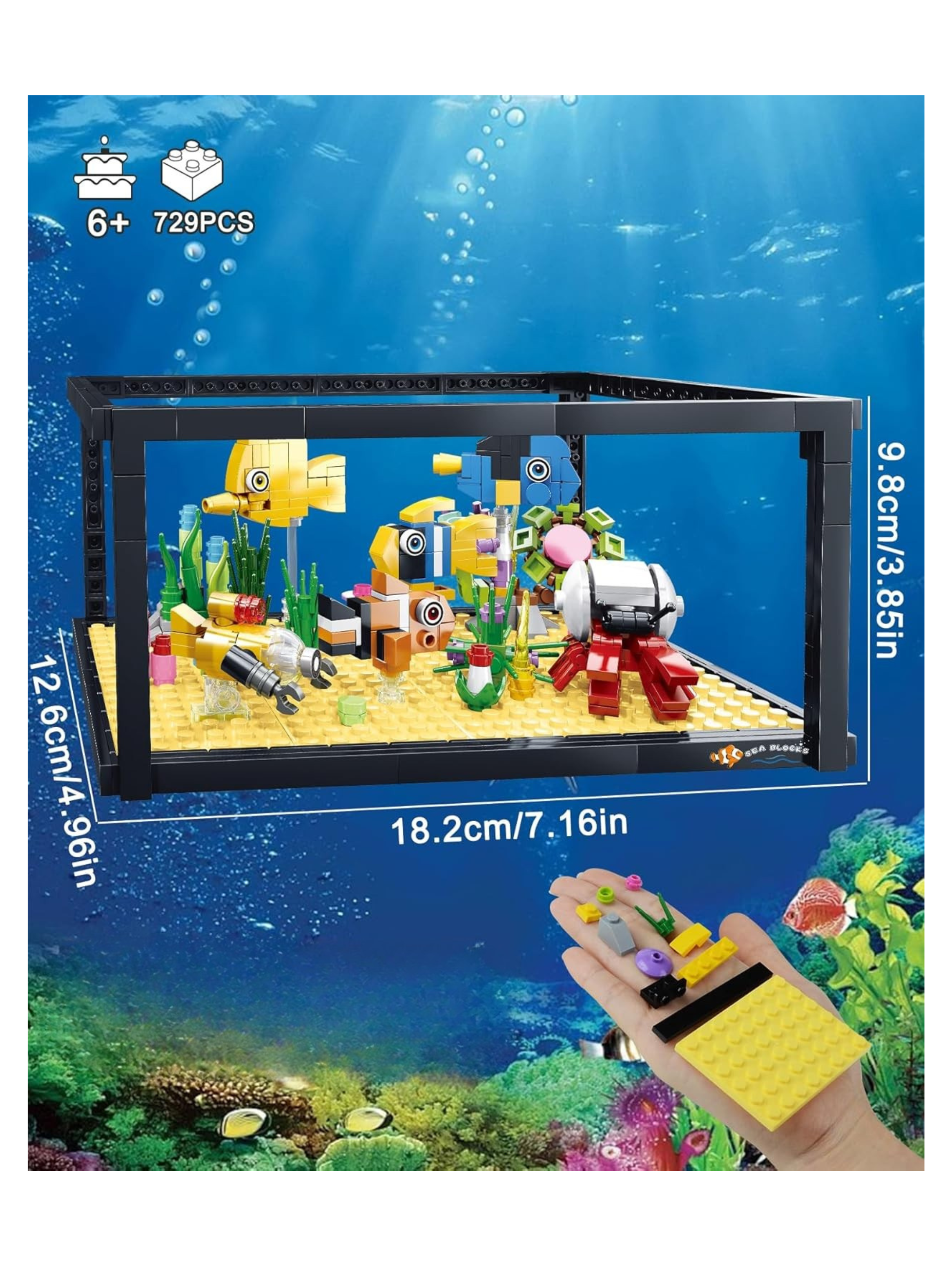 Arma Tu Acuario 729 Piezas Juguete de Construcción-2