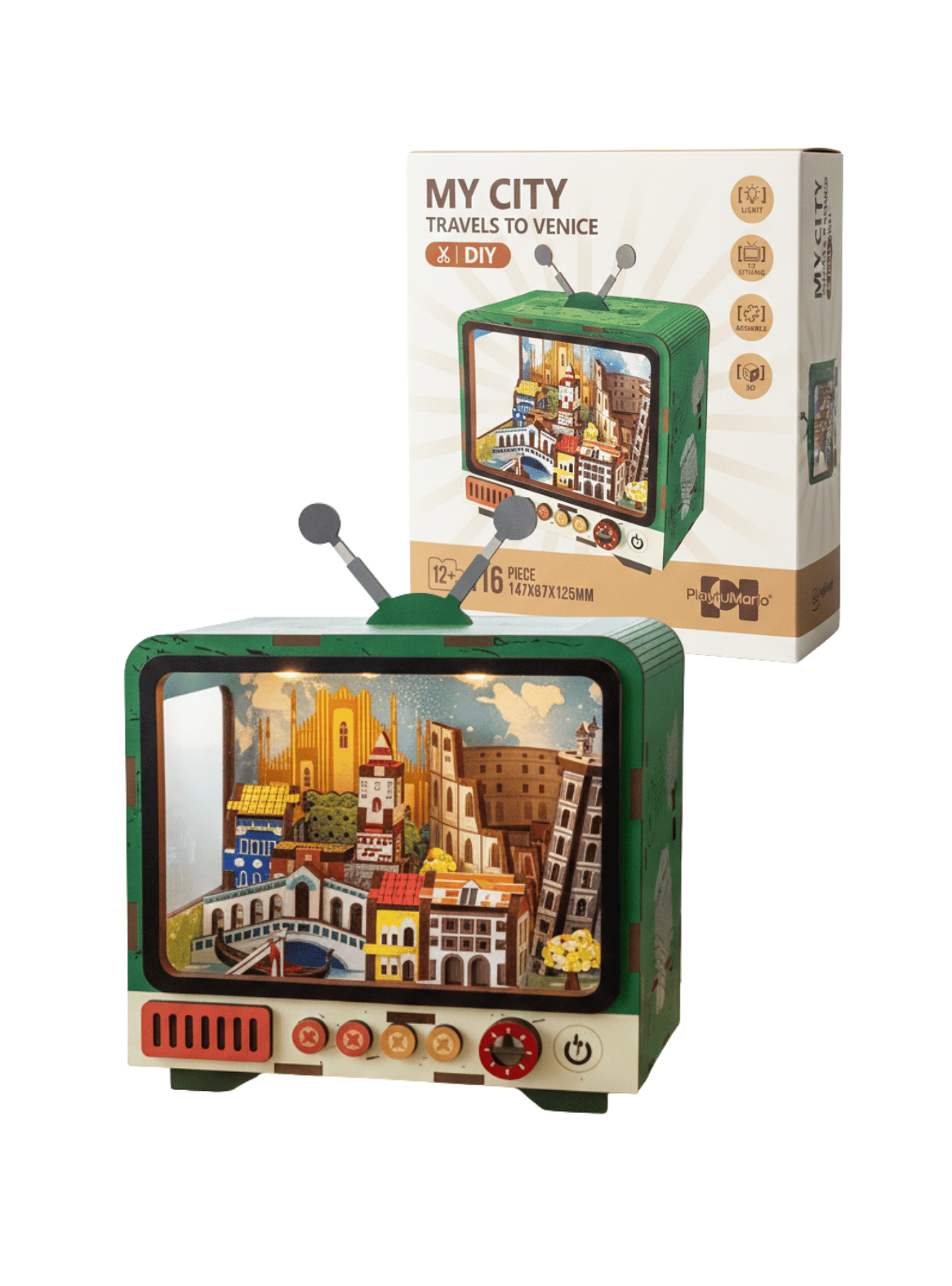 DIY Maqueta 3D Descubre Venecia con Luz 139 pcs-1