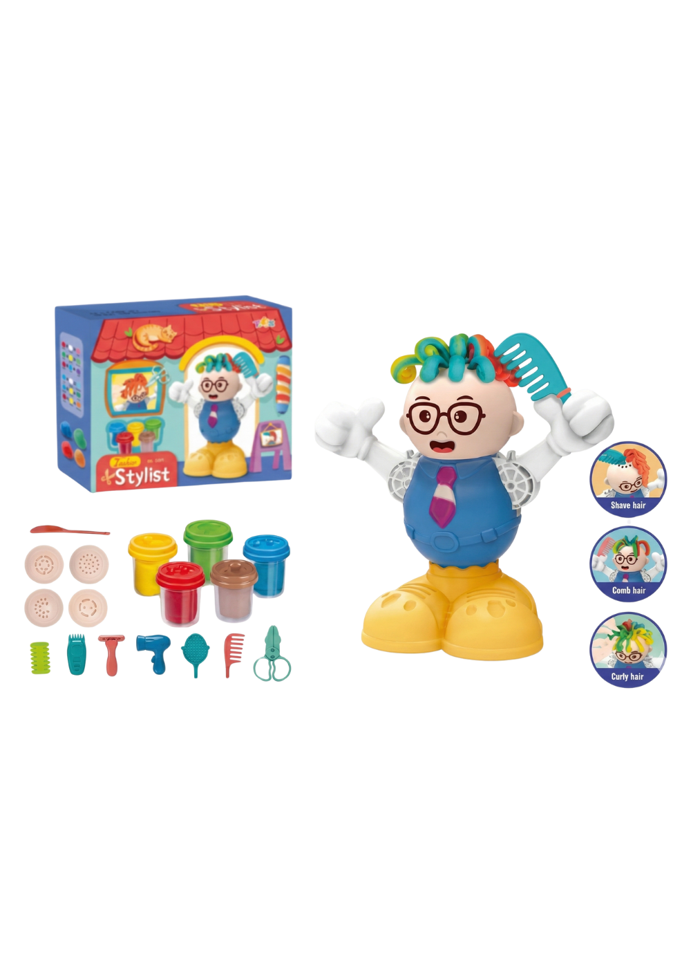 Juego de Peluquer a DIY con Arcillas-1