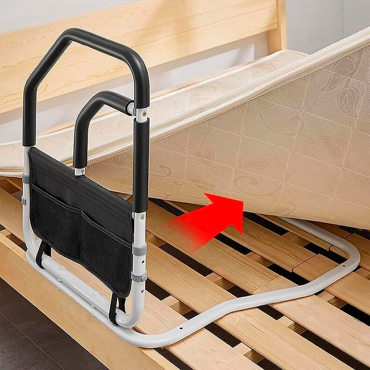 Baranda Barra Seguridad Para Cama Adulto Mayor Doble Agarre-3