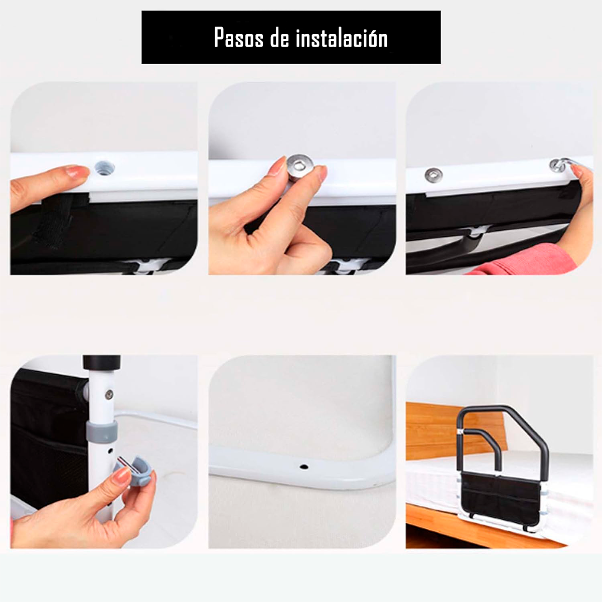 Baranda Barra Seguridad Para Cama Adulto Mayor Doble Agarre-7