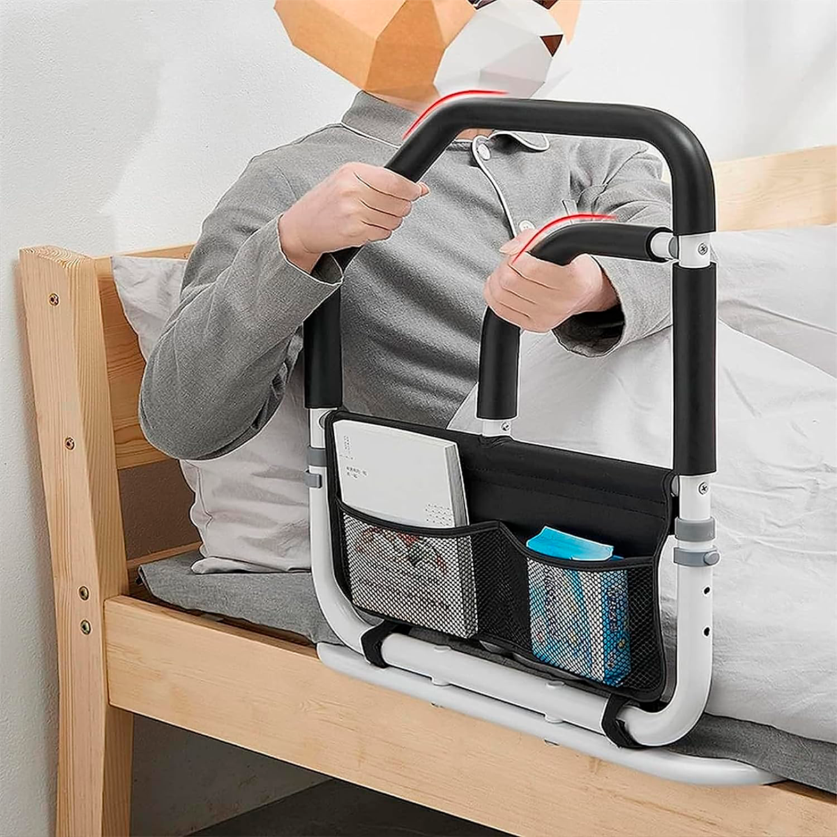 Baranda Barra Seguridad Para Cama Adulto Mayor Doble Agarre-1