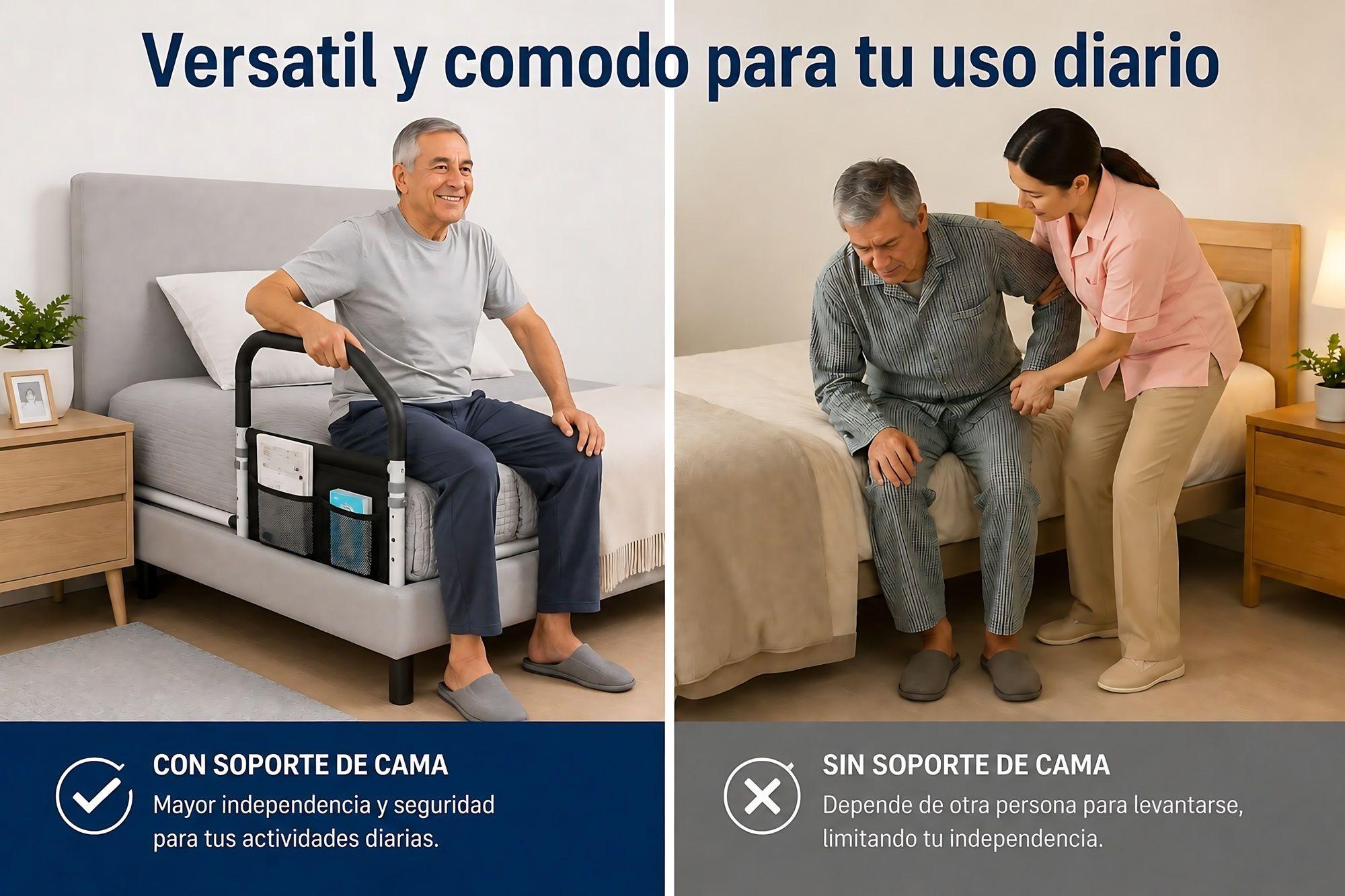 Baranda Barra Seguridad Para Cama Adulto Mayor Doble Agarre-6