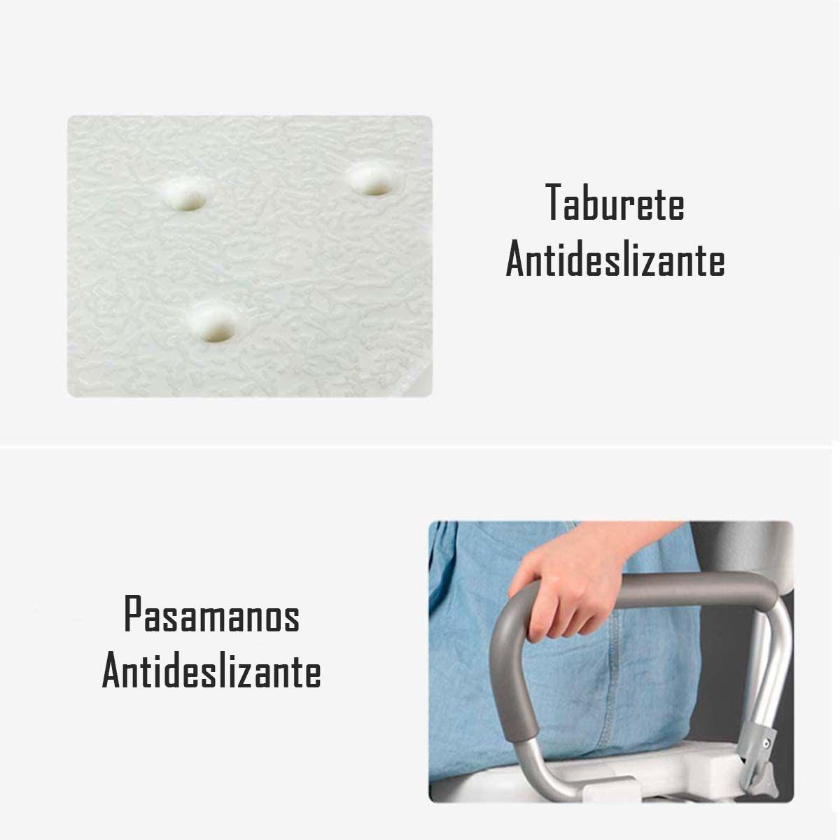 Silla De Ducha Con Rebaje Y Apoya Brazos Altura Regulable-3