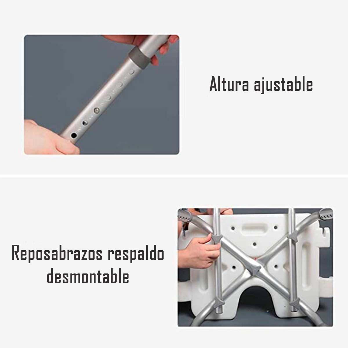 Silla De Ducha Con Rebaje Y Apoya Brazos Altura Regulable-4