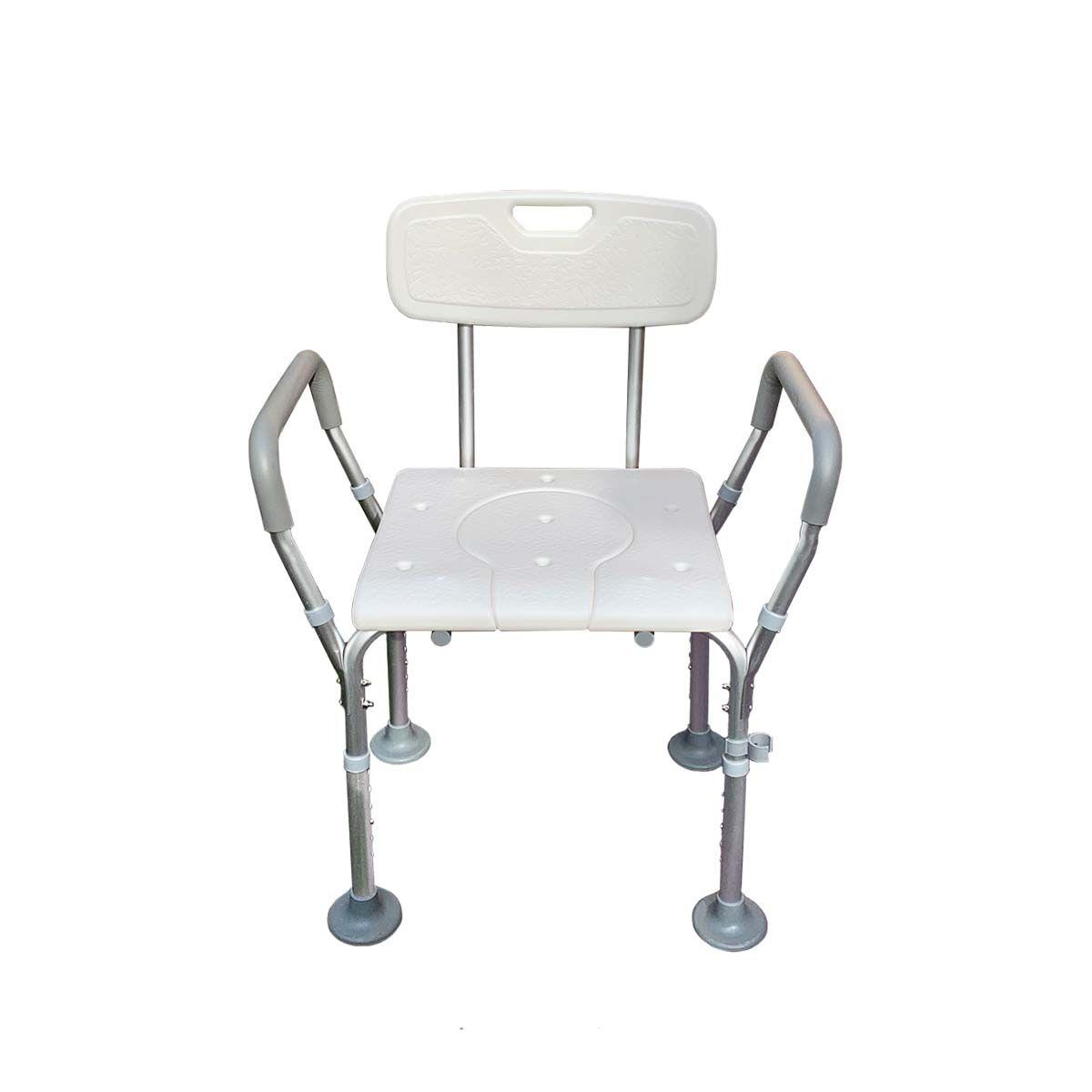 Silla De Ducha Con Rebaje Y Apoya Brazos Altura Regulable-1