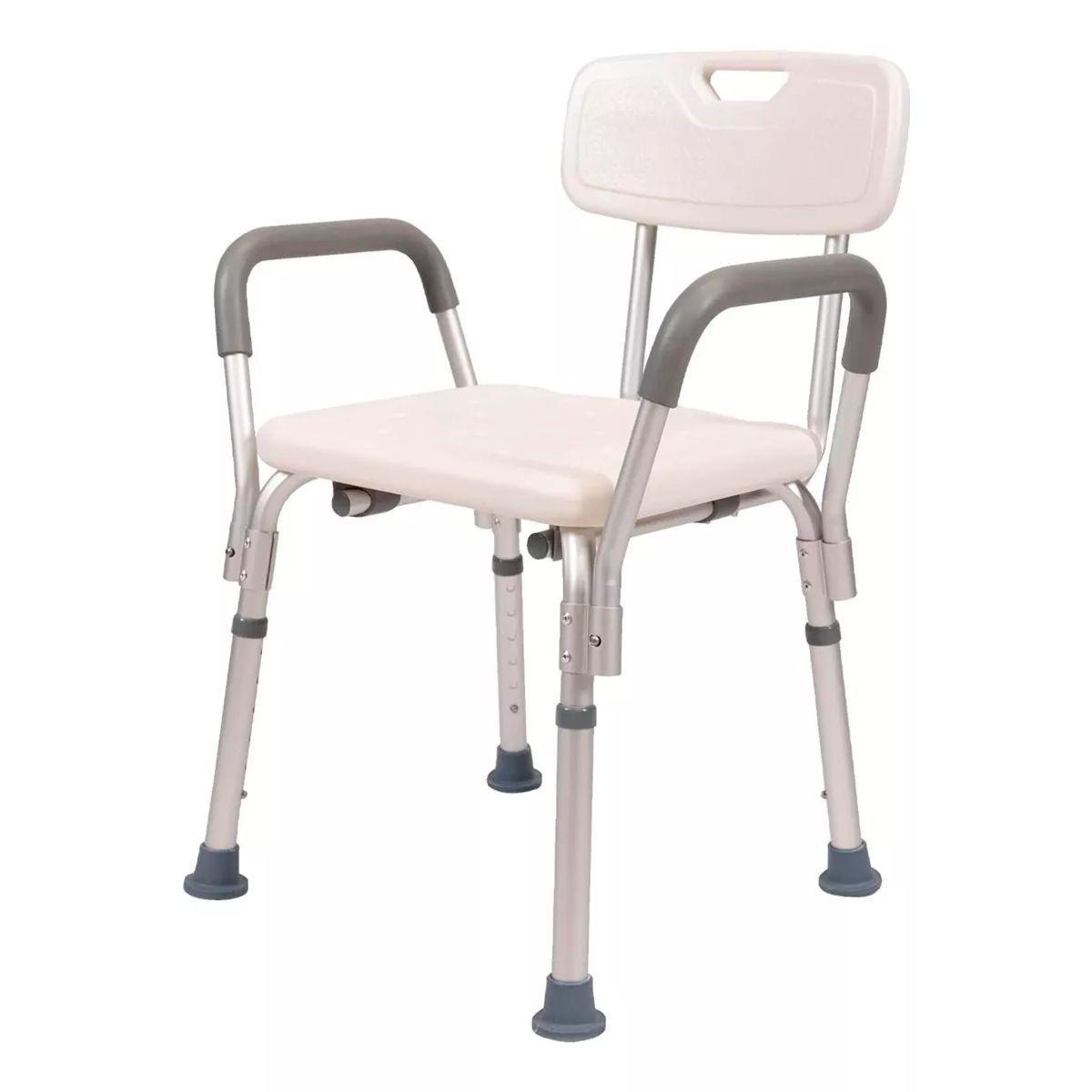Silla De Ducha Para Baño Con Apoyabrazos Y Respaldo Portatil 403C-2