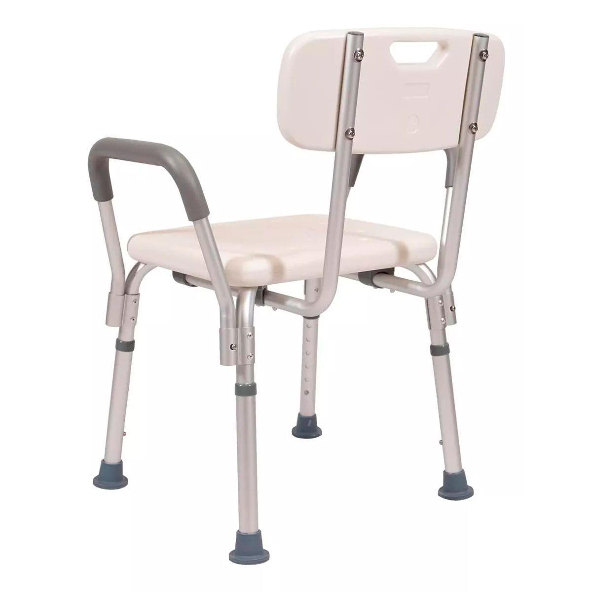 Silla De Ducha Para Baño Con Apoyabrazos Y Respaldo Portatil 403C-3
