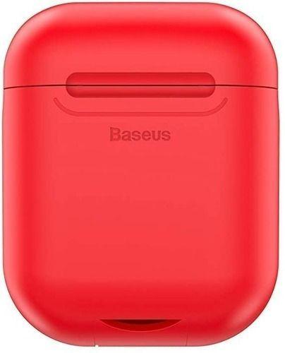 Funda Carcasa Cargador AirPods Inalámbrico Baseus Rojo-0