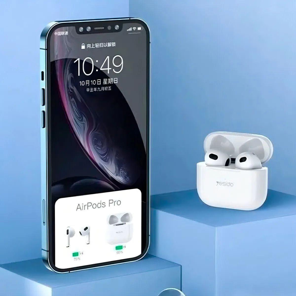 AUDIFONOS INALAMBRICOS YESIDO JB22 BLANCO  SONIDO HIFI, CONTROL TACTIL   -2