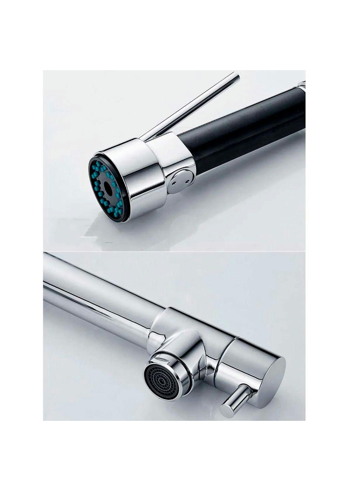 Llave Grifería Lavaplatos Doble Cuello Cisne Flexible Cocina Tap01 Plateado-6