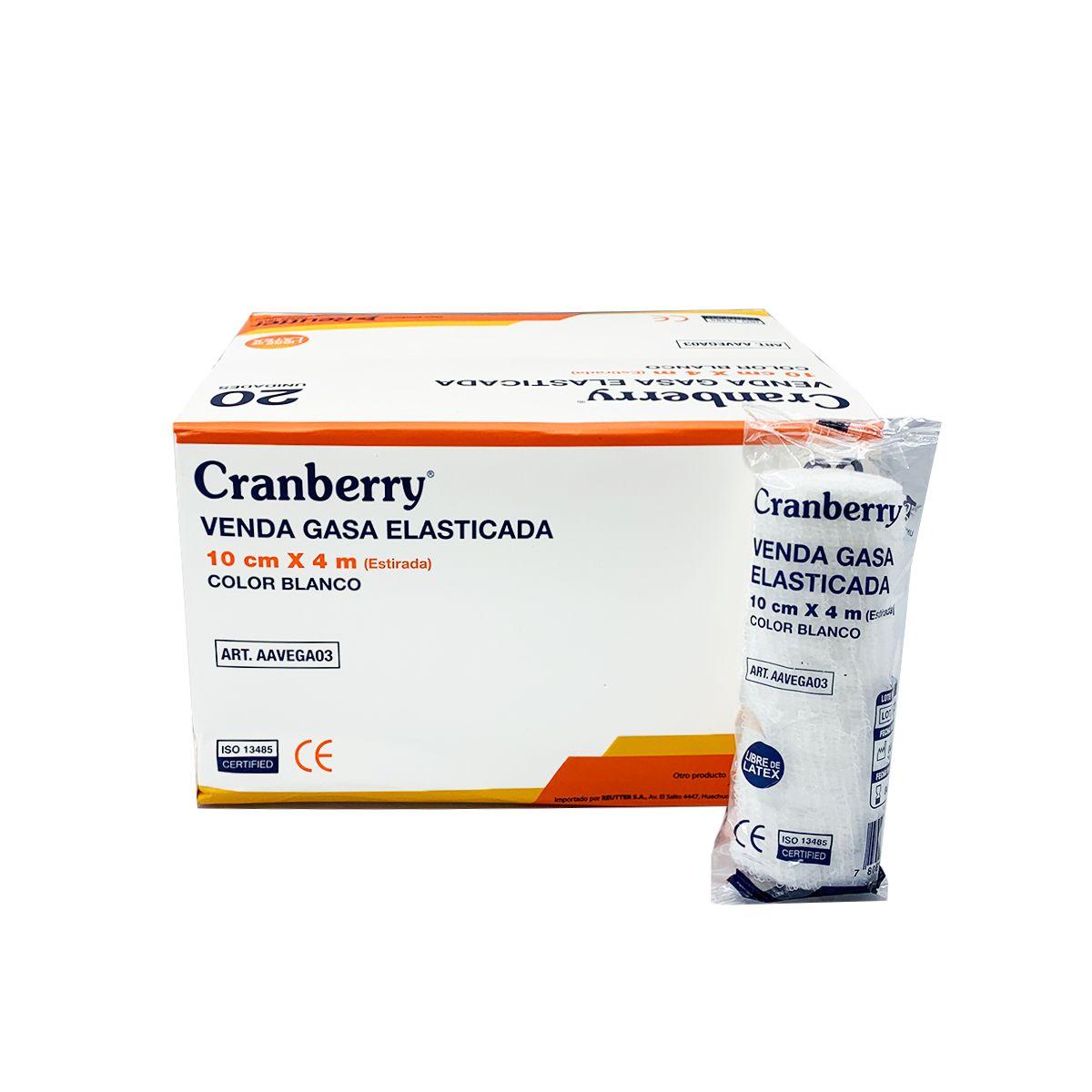 Venda Gasa Elasticada 10cm X 4m Blanco Cranberry 20 Unds-2