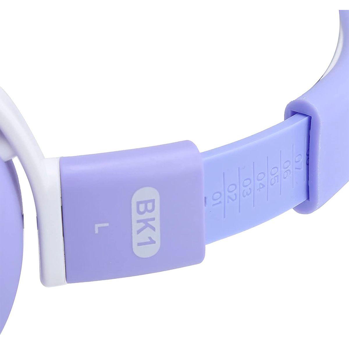 Audifonos Bluetooth Inalámbrico Niños Lila Led Gato-4