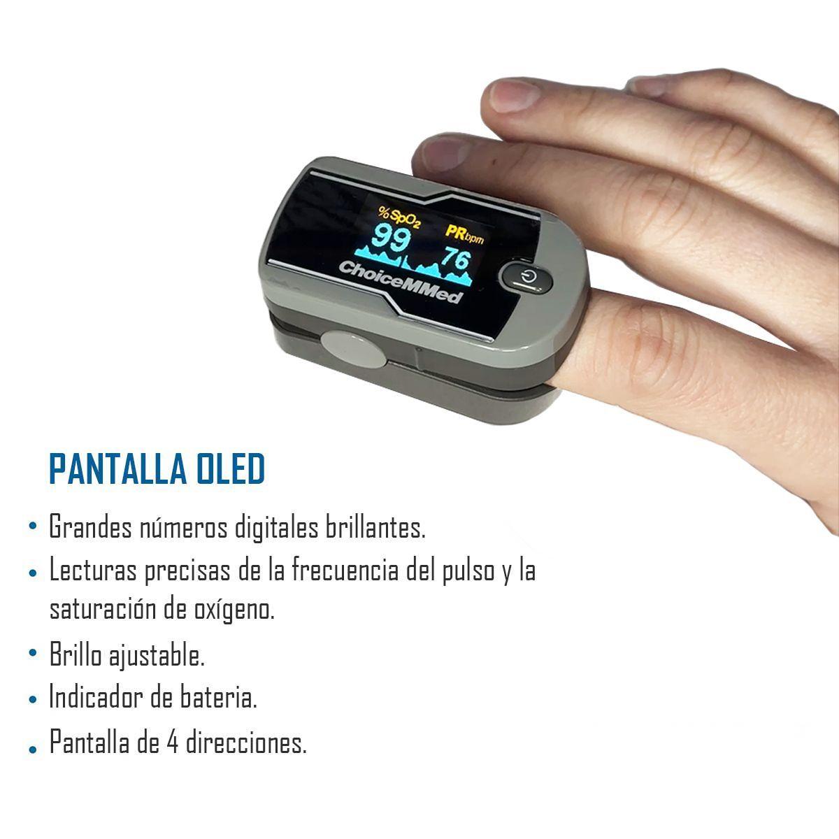 Oxímetro De Pulso Para Dedo Adulto Md300c21 Gris-1