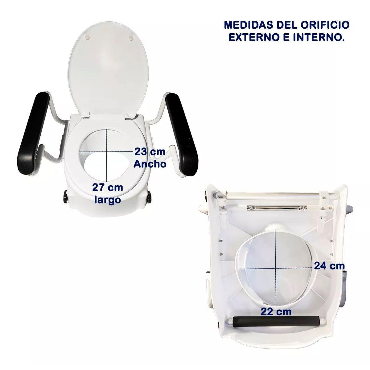 Alza Baño Con Posa Brazo Fijación Externa Universal-3