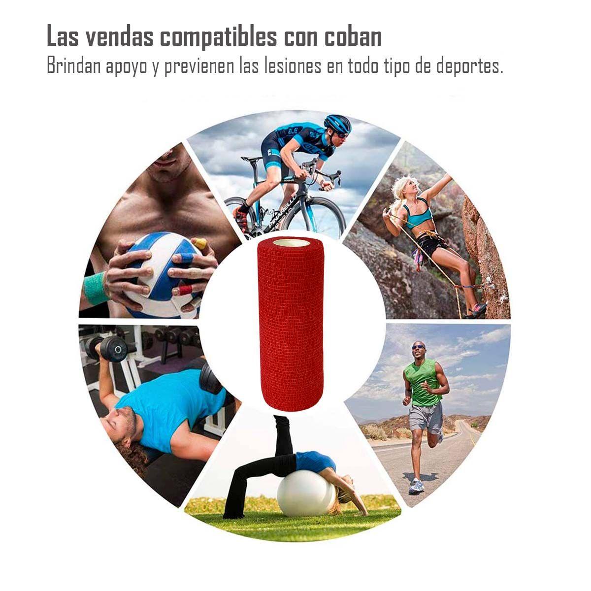 Venda Autoadherente Compatible Con Coban 15cm X 4.5mt -1 Und Roja-3