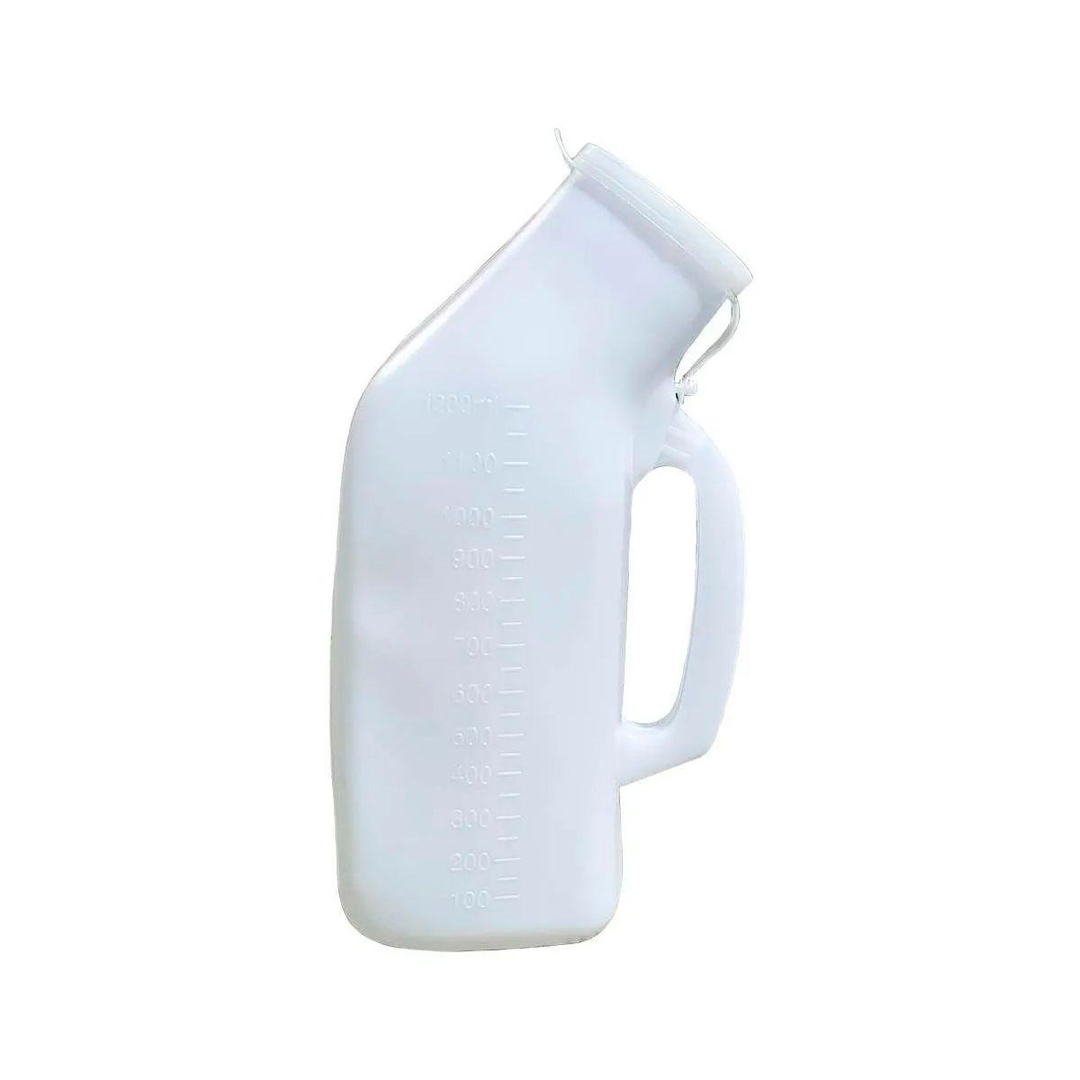 Pato Urinario Masculino Cuello Corto Con Tapa Portátil-1