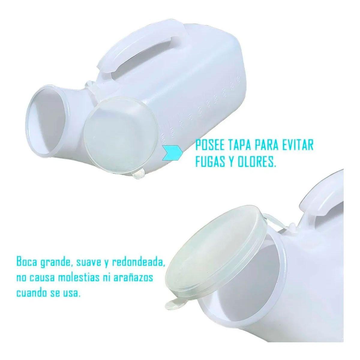 Pato Urinario Masculino Cuello Corto Con Tapa Portátil-2