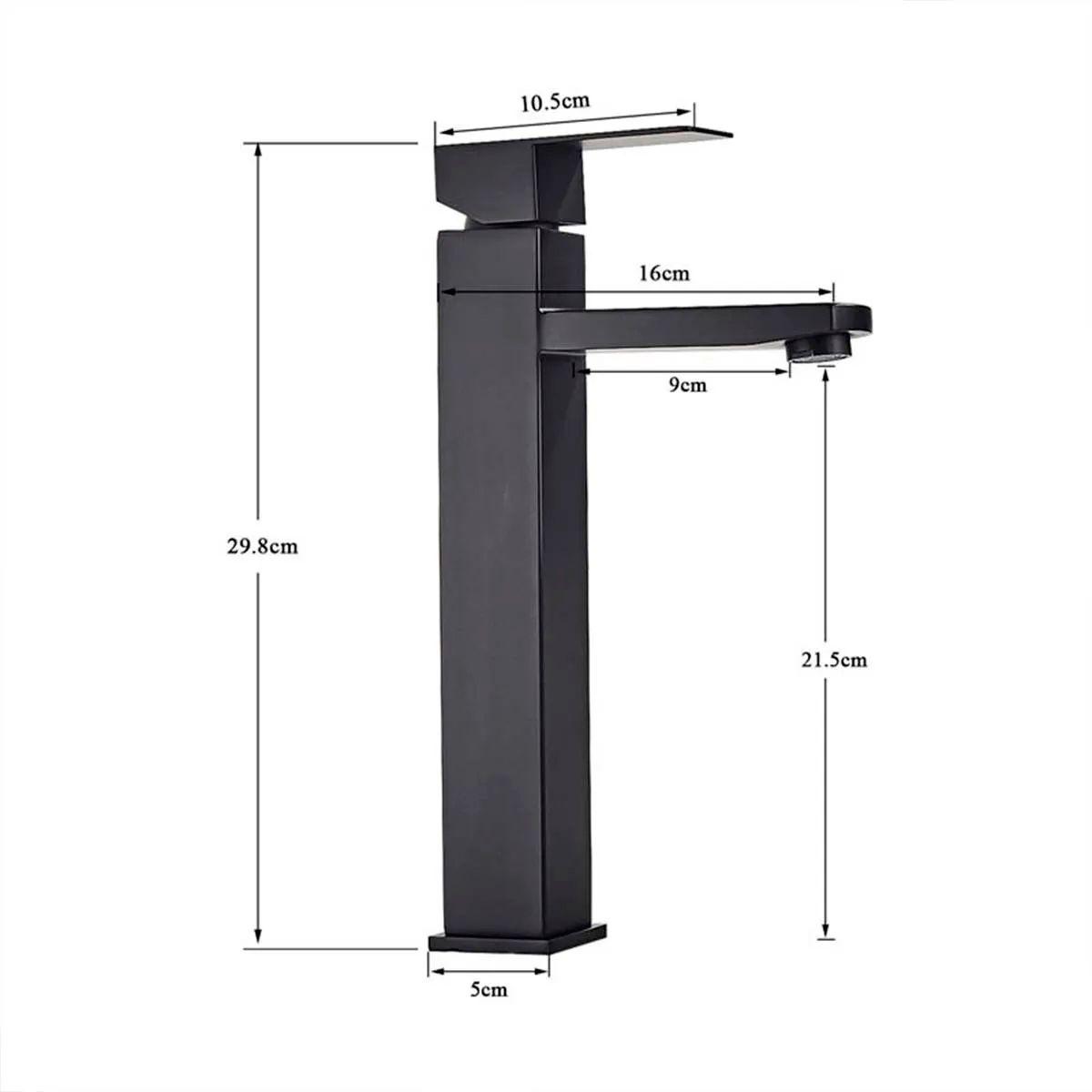Llave Grifería Lavamanos Monomando Para Baño Diseño Cuadrado Tap17-3